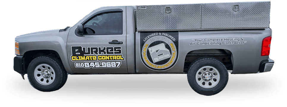 About us burkes heating and cooling service truck holly mi