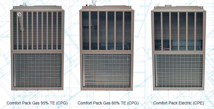Commercial hvac comfort pack heating and cooling system dealer repair